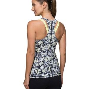 Lululemon Inspiration Tank Petal Black/Clarity Yellow